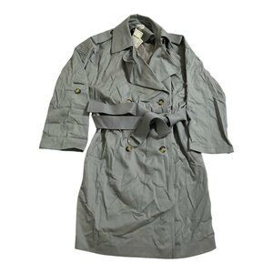 Club Monaco Silver Adjustable Trench Coat Womens Size S NWT $379 MSRP